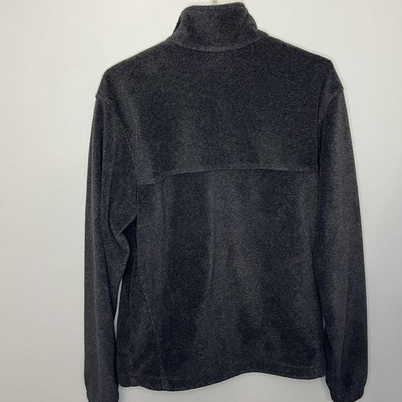 Columbia Gray Full Zipper Fleece Jacket Mens Med Pockets Stand Up Collar Outdoor - Picture 4 of 7